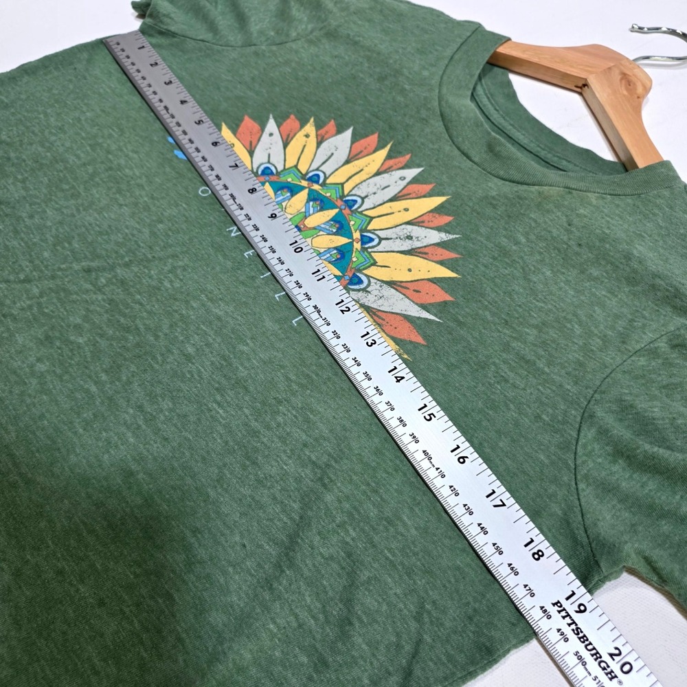 O'Neill Graphic T-Shirt Womens Medium Green Surfboard Sun Sustainable Tee SEO - Picture 4 of 6
